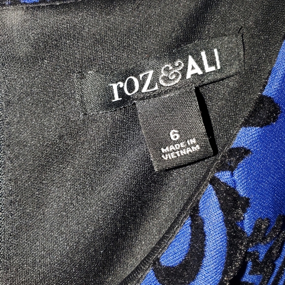 Roz & Ali Royal BLUE & Black Velvet W/ Pockets - Picture 5 of 5